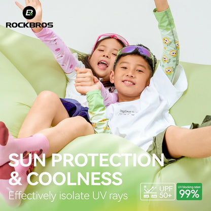 Kids Cooling Arm Sleeves Breathable Sun Protection