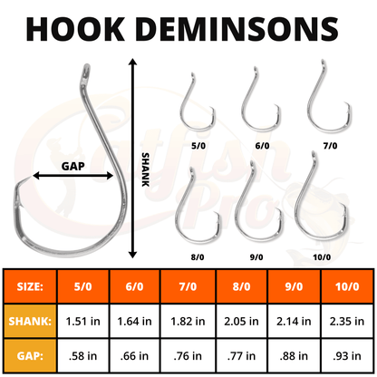 Double Offset Circle Hooks 10/0