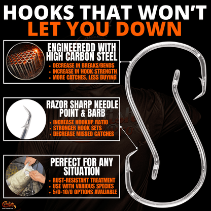 Double Offset Circle Hooks 8/0