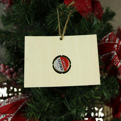 Colorado Beer Cap Map Ornaments