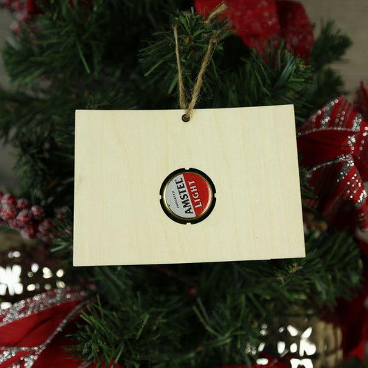 Colorado Beer Cap Map Ornaments