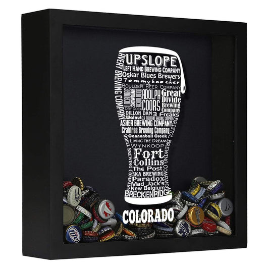 Colorado Beer Typography Shadow Box