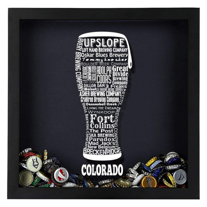 Colorado Beer Typography Shadow Box