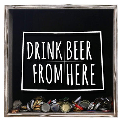 Colorado Drink Beer From Here Beer Cap Shadow Box