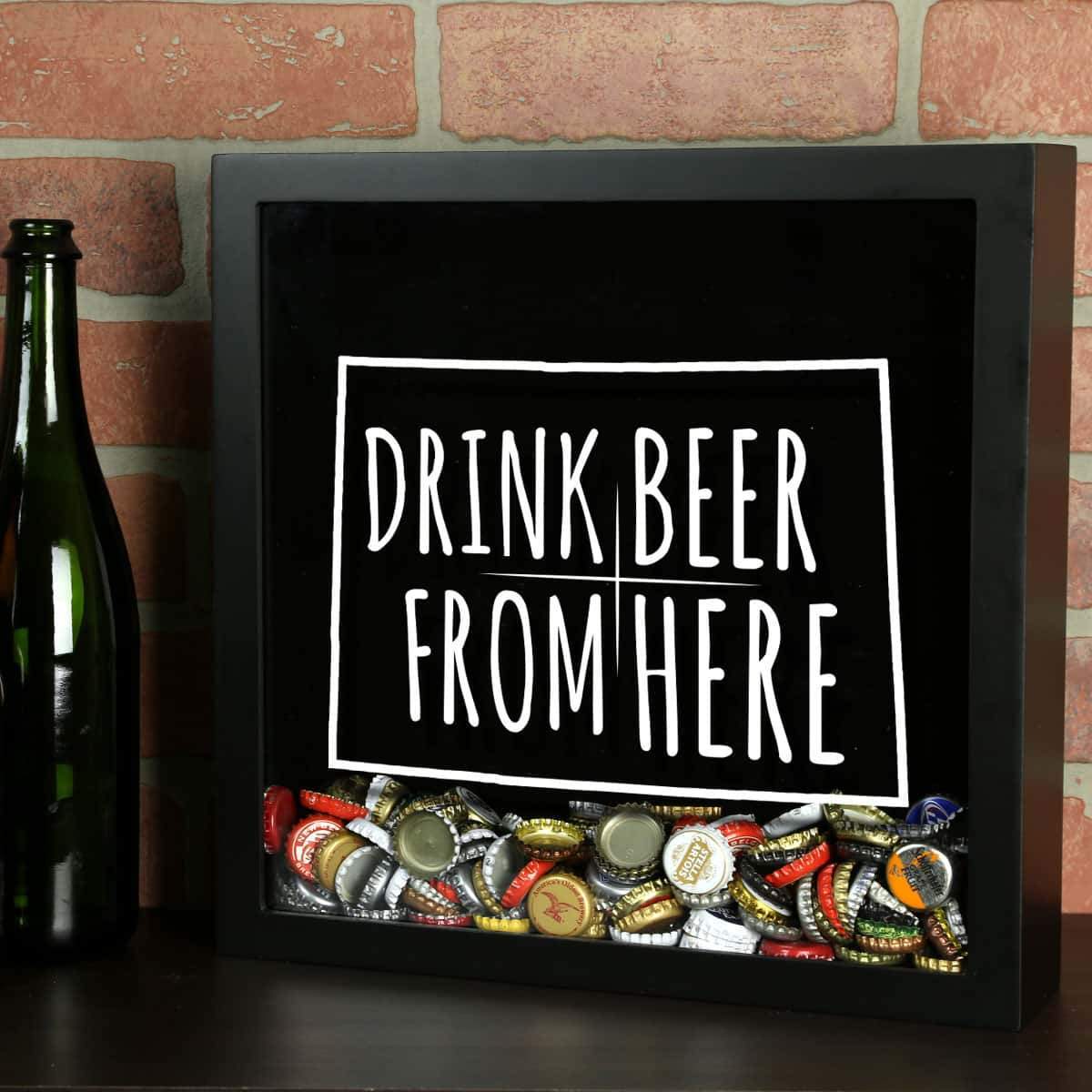 Colorado Drink Beer From Here Beer Cap Shadow Box