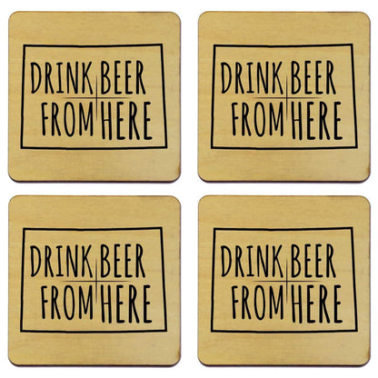 Colorado Drink Beer From Here Coasters