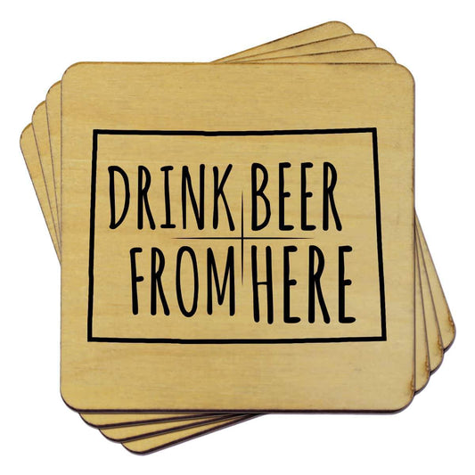 Colorado Drink Beer From Here Coasters