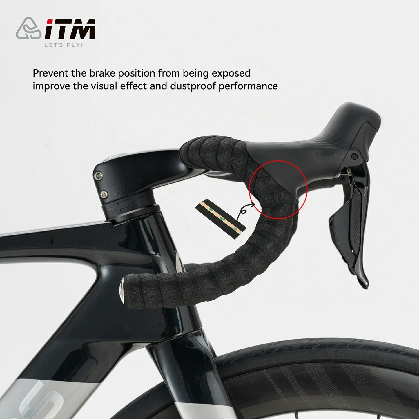 ITM Cork-EVA Road Bike Handlebar Tape – 2.5mm 3D Grip 2 Rolls