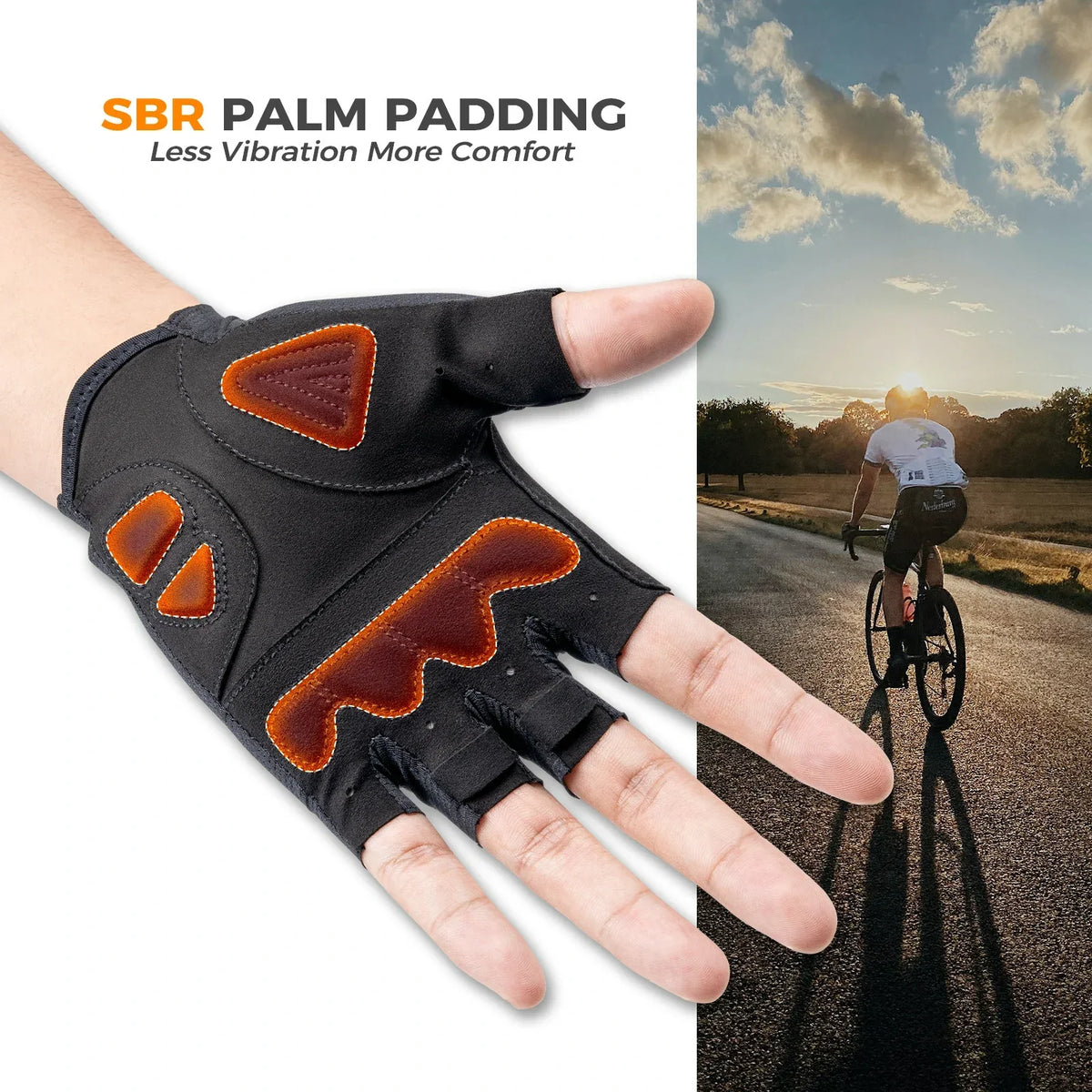 Cycling Gloves Half Finger SBR Padded