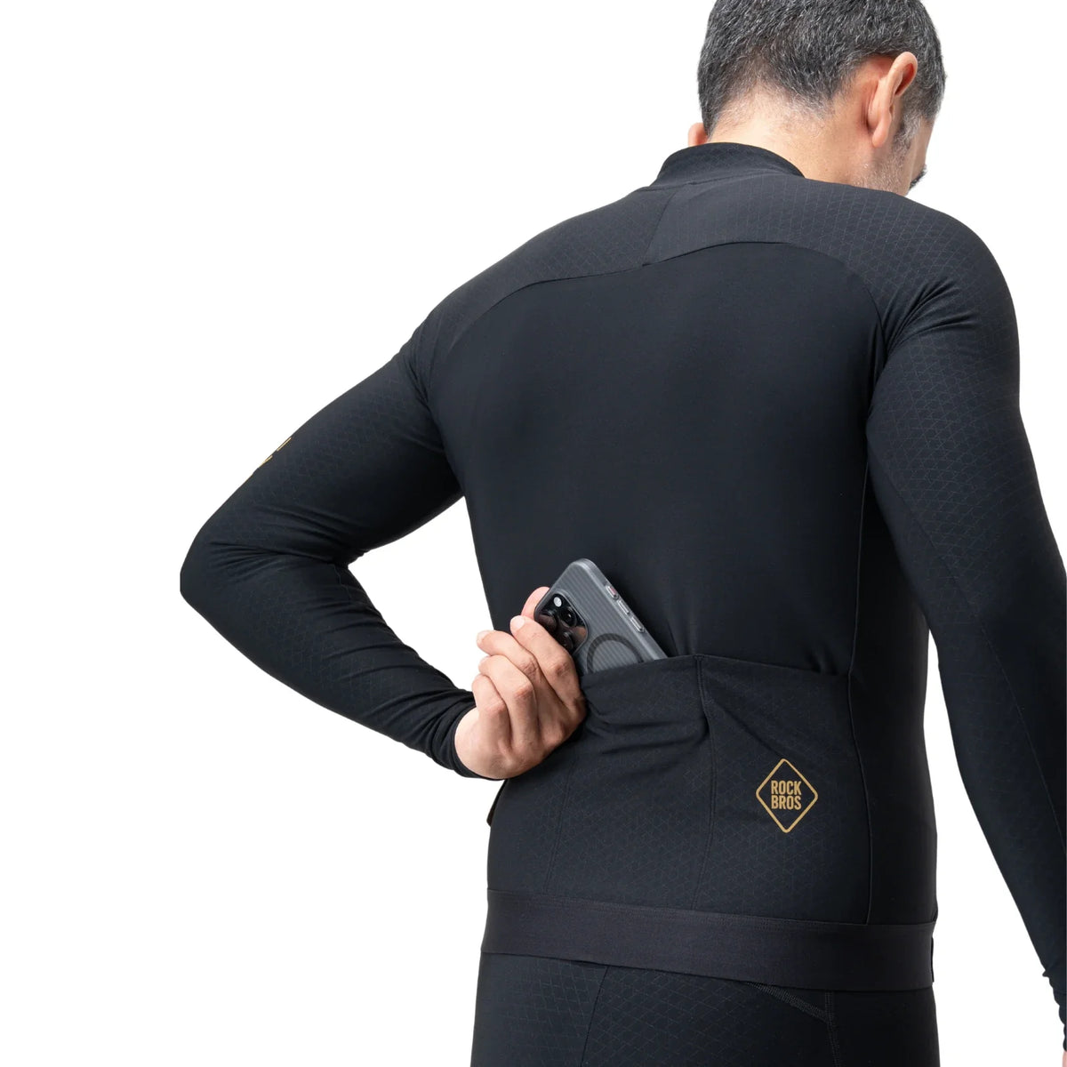 Men's Thermal Cycling Jersey for 43–64°F | Fleece Lined | Diamond