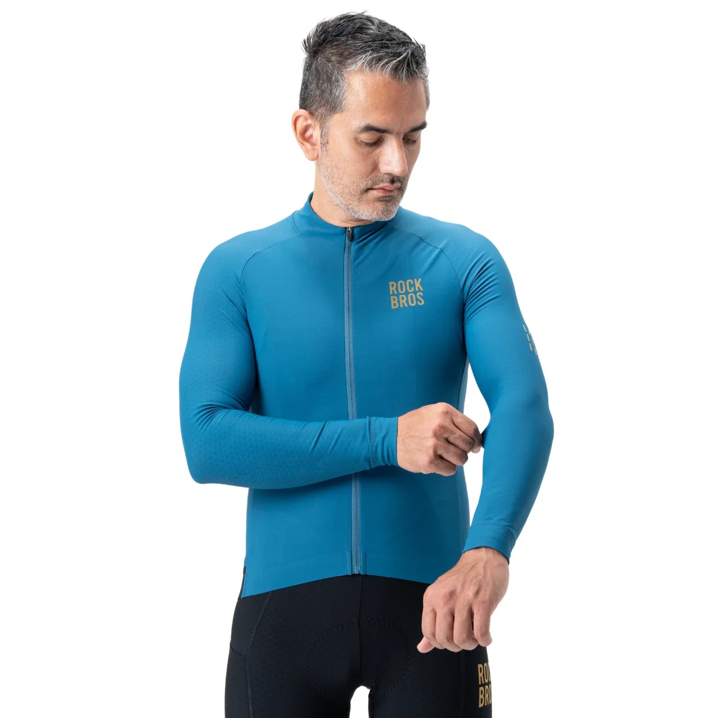 Men's Thermal Cycling Jersey for 43–64°F | Fleece Lined | Diamond