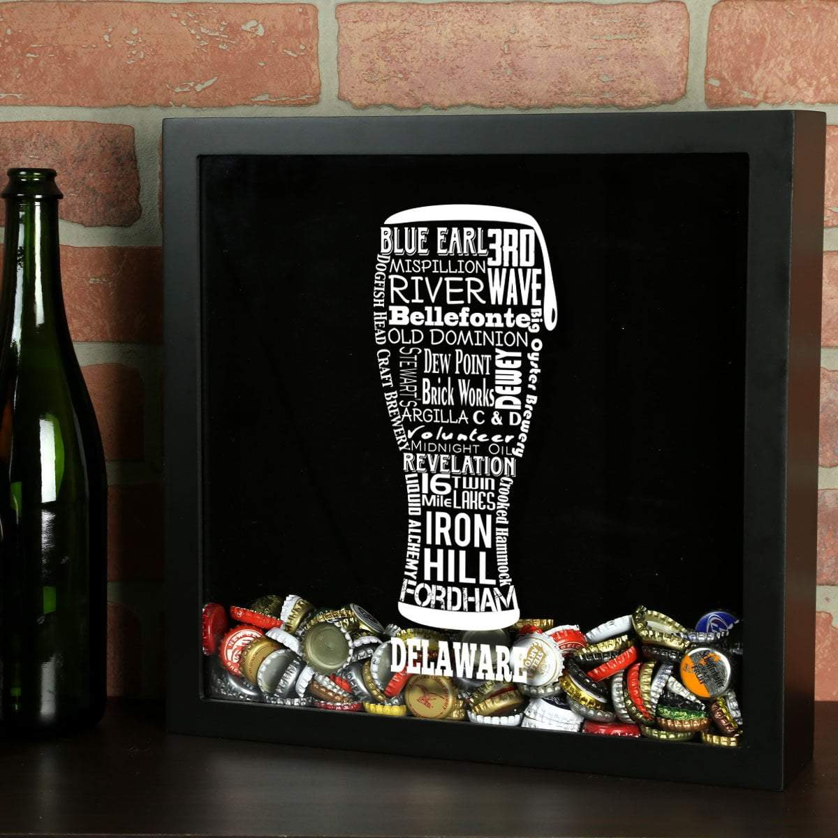 Delaware Beer Typography Shadow Box