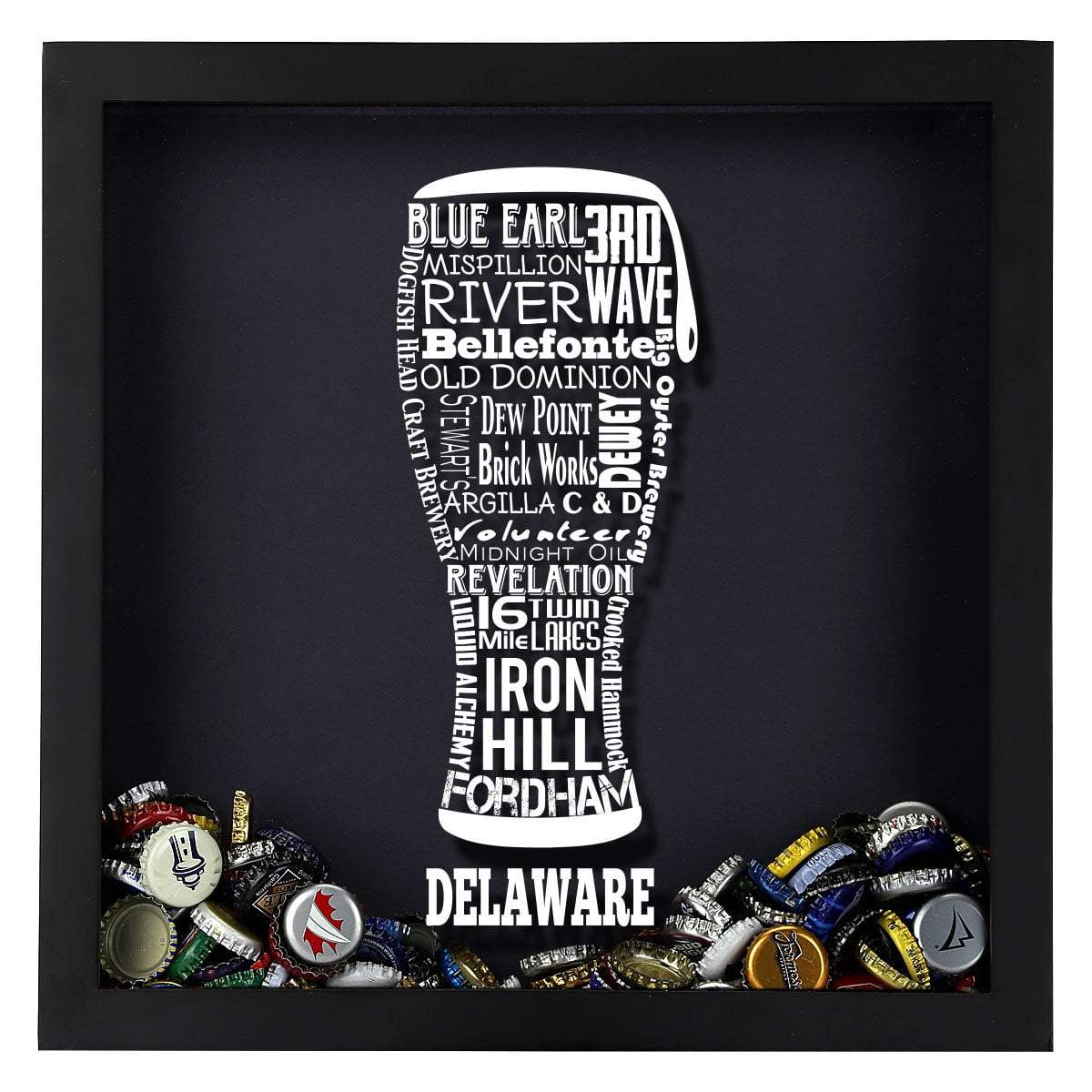 Delaware Beer Typography Shadow Box