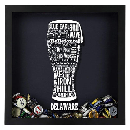 Delaware Beer Typography Shadow Box