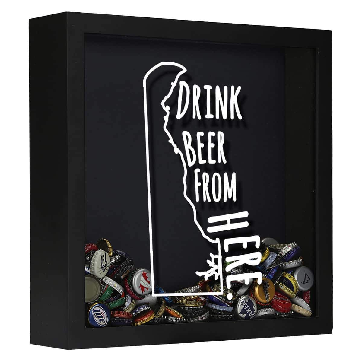 Delaware Drink Beer From Here Beer Cap Shadow Box