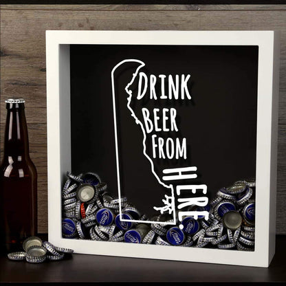 Delaware Drink Beer From Here Beer Cap Shadow Box