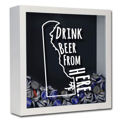 Delaware Drink Beer From Here Beer Cap Shadow Box