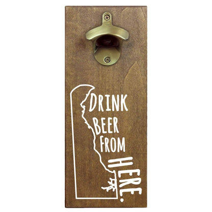 Delaware Drink Beer From Here Cap Catching Magnetic Bottle Openers