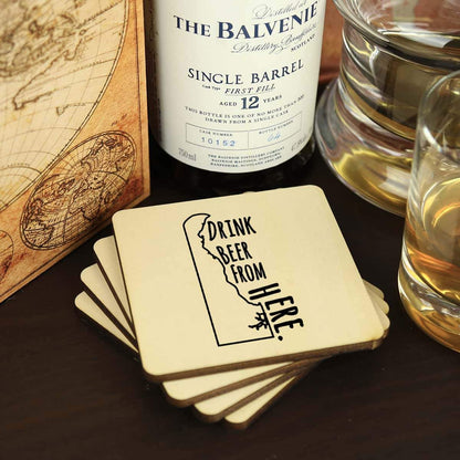 Delaware Drink Beer From Here Coasters
