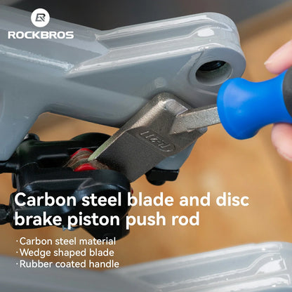 Disc Brake Piston Press Tool with Thin Wide Wedge Blade