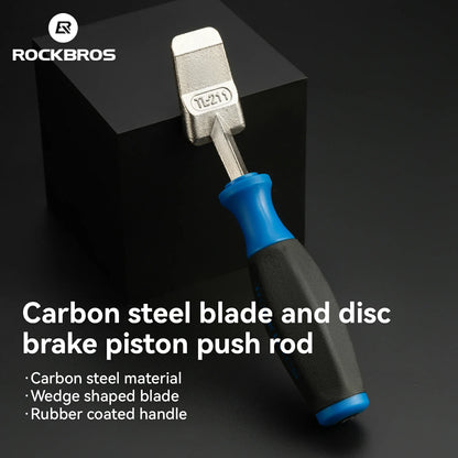 Disc Brake Piston Press Tool with Thin Wide Wedge Blade