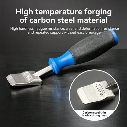 Disc Brake Piston Press Tool with Thin Wide Wedge Blade