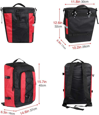 Rhinowalk 3 in 1 Pannier Bag Bicycle Rack Trunks Rear Seat Multifuction Bike Rack Bag 70L