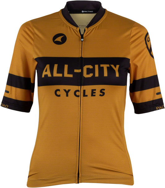 All-City Classic Logowear Women's Jersey - Mustard Brown Black Large