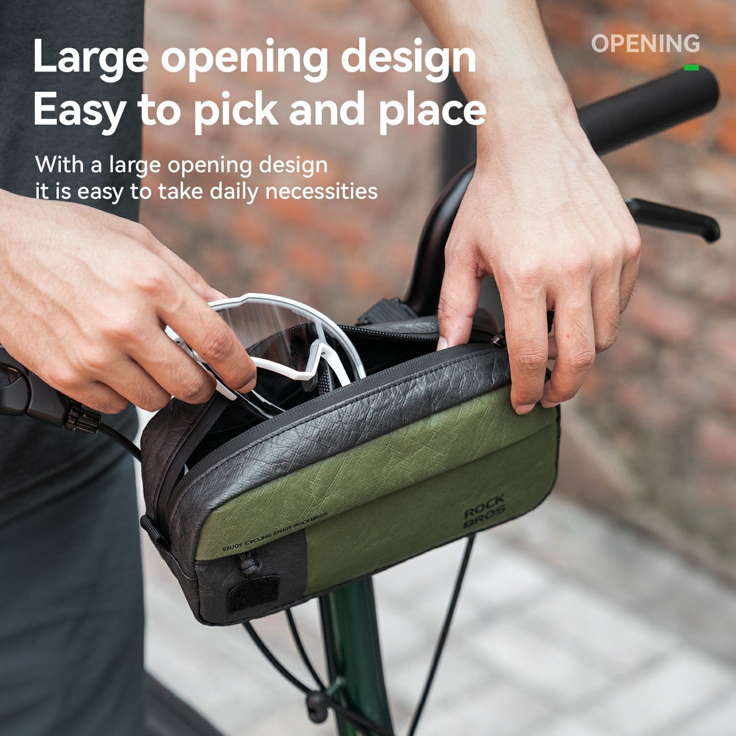 Sustainable Eco-Friendly Bike Front Bag 1.5L