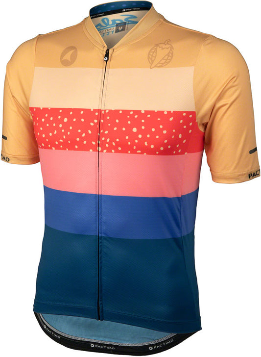 Salsa Team Polytone Men's Jersey - Goldenrod Dark Blue w/ Stripes X-Large