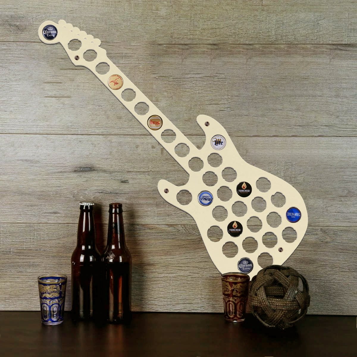 Electric Guitar Beer Cap Holder