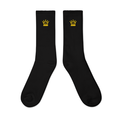 CROWN PICKLEBALL - Embroidered Logo Socks (Black)
