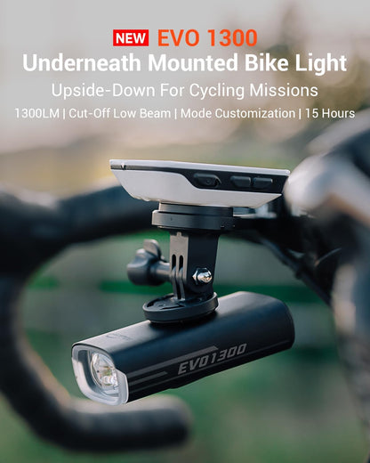 Magicshine EVO 1300 Bike Light with Remote Control, 1300 Lumens Waterproof Bicycle Headlight, USB-C Rechargeable Front Light for Night Riding
