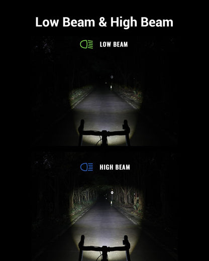 Magicshine EVO 1300 Bike Light with Remote Control, 1300 Lumens Waterproof Bicycle Headlight, USB-C Rechargeable Front Light for Night Riding