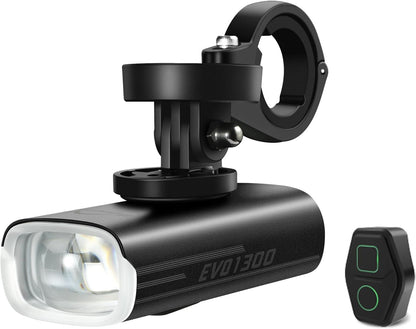Magicshine EVO 1300 Bike Light with Remote Control, 1300 Lumens Waterproof Bicycle Headlight, USB-C Rechargeable Front Light for Night Riding