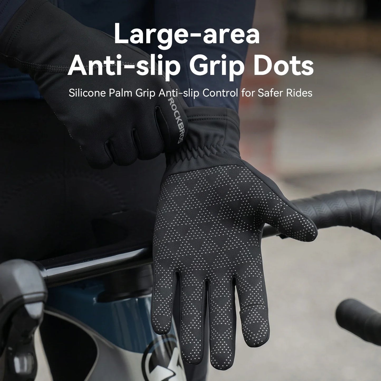 Fleece-Lined Full-Finger Cycling Gloves