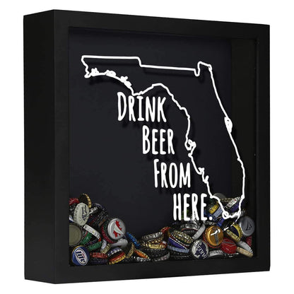 Florida Drink Beer From Here Beer Cap Shadow Box