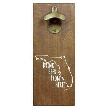 Florida Drink Beer From Here Cap Catching Magnetic Bottle Openers