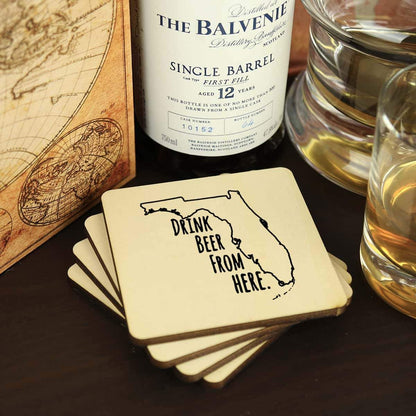 Florida Drink Beer From Here Coasters