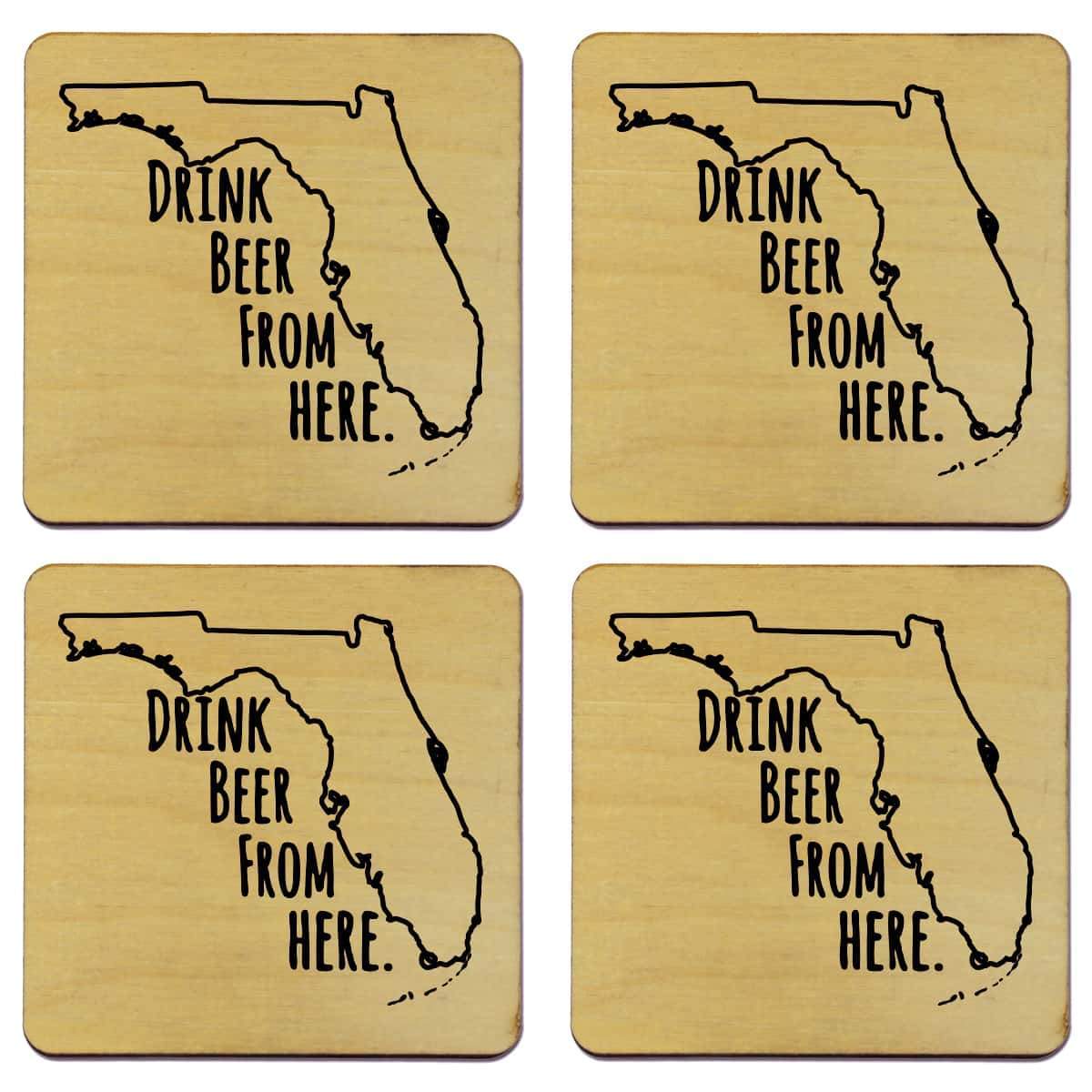 Florida Drink Beer From Here Coasters
