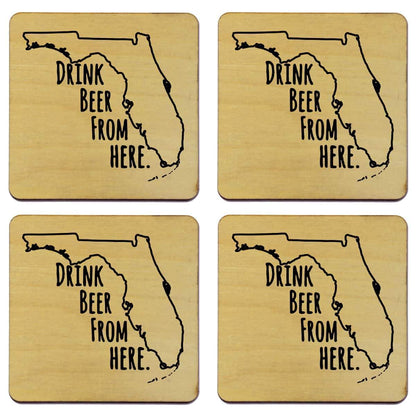 Florida Drink Beer From Here Coasters