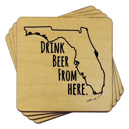 Florida Drink Beer From Here Coasters