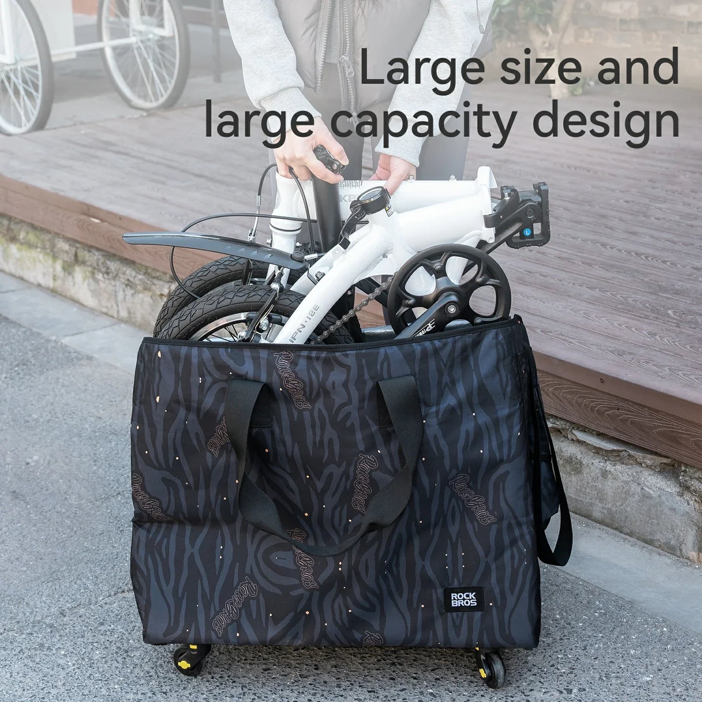 Folding Bike Travel Bag with Wheels for 14–16 Inch Bikes
