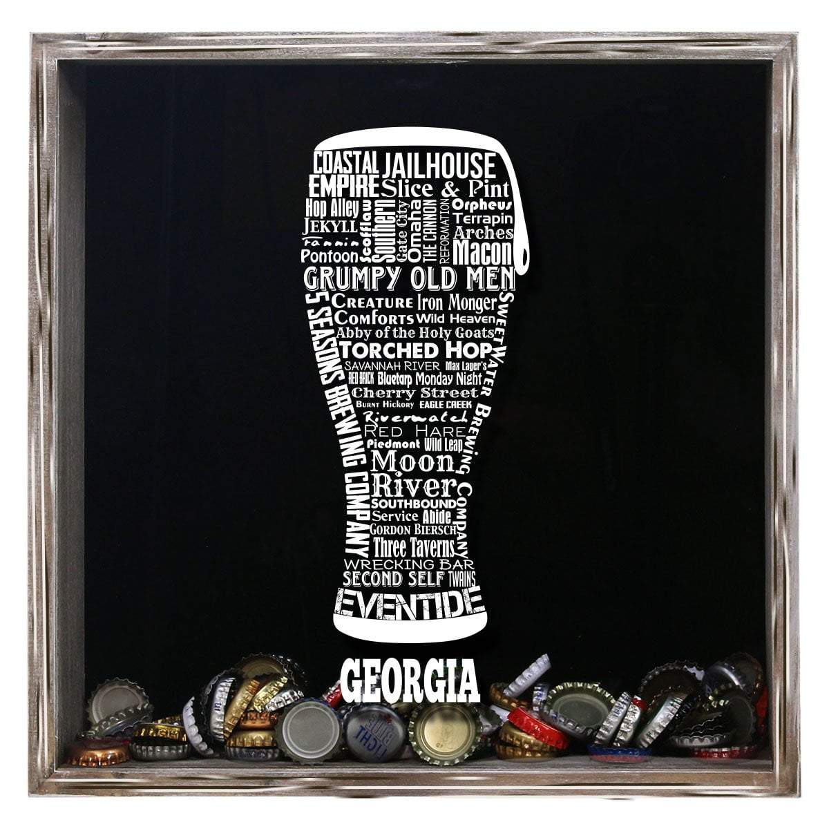Georgia Beer Typography Shadow Box