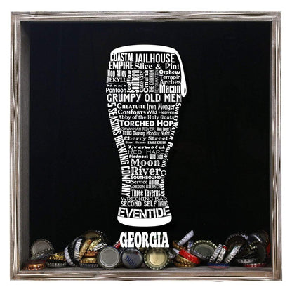 Georgia Beer Typography Shadow Box