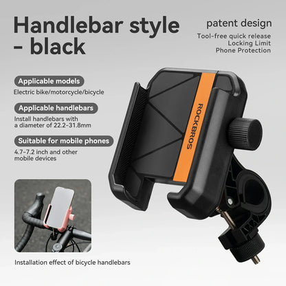 Bike Phone Holder Half Wrap Anti-Overload for 4.7-7.2''