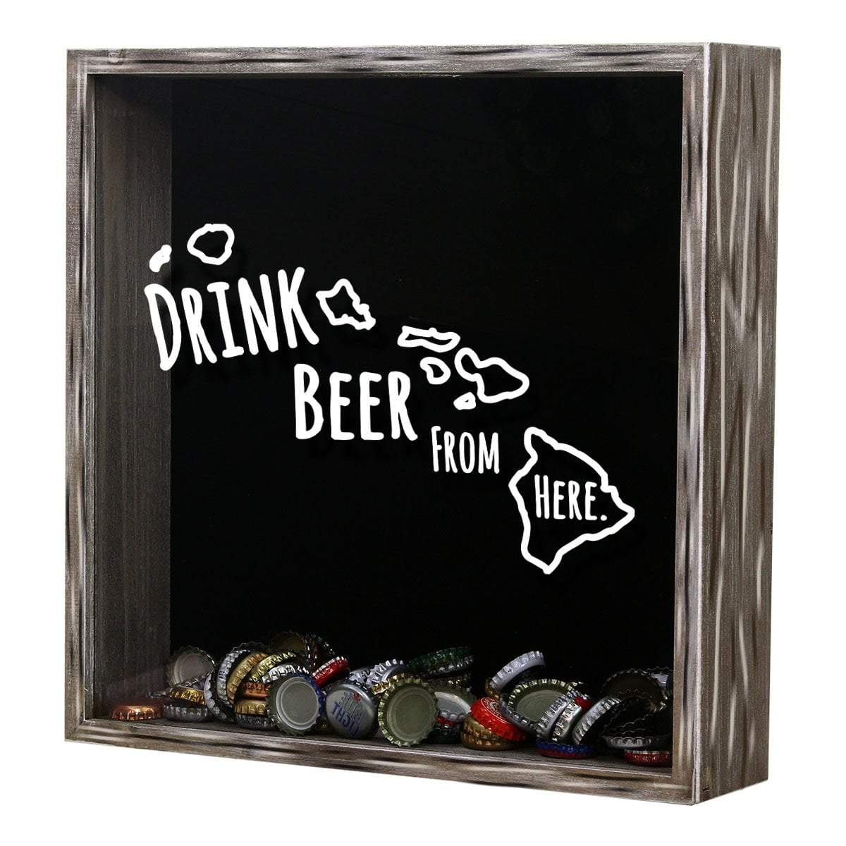 Hawaii Drink Beer From Here Beer Cap Shadow Box