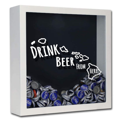 Hawaii Drink Beer From Here Beer Cap Shadow Box