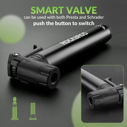 Mini Bike Pump with 8-in-1 Ratchet Tool 80 PSI