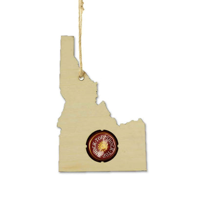 Idaho Beer Cap Map Ornaments